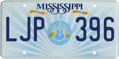 MS license plate LJP396