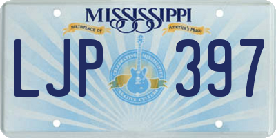MS license plate LJP397