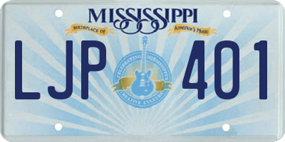 MS license plate LJP401
