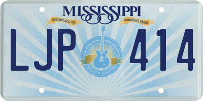 MS license plate LJP414