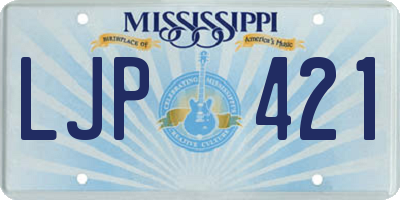 MS license plate LJP421