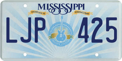 MS license plate LJP425