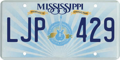 MS license plate LJP429
