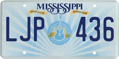 MS license plate LJP436
