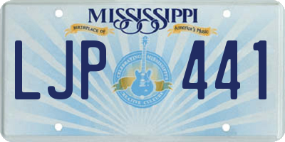 MS license plate LJP441