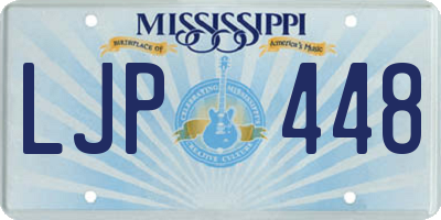 MS license plate LJP448