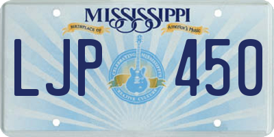 MS license plate LJP450
