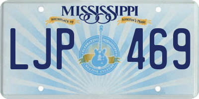 MS license plate LJP469