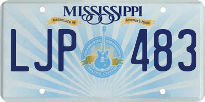 MS license plate LJP483