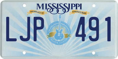 MS license plate LJP491