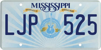 MS license plate LJP525