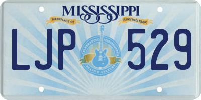 MS license plate LJP529