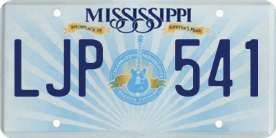 MS license plate LJP541