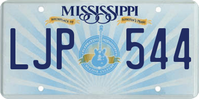 MS license plate LJP544
