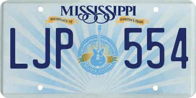 MS license plate LJP554