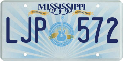 MS license plate LJP572