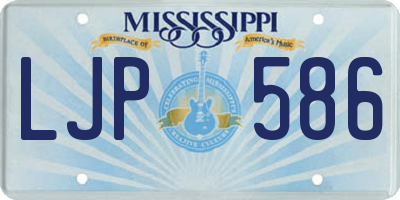 MS license plate LJP586