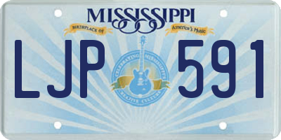 MS license plate LJP591