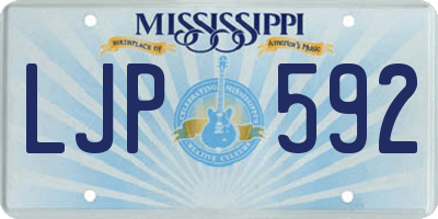 MS license plate LJP592