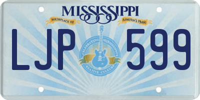 MS license plate LJP599