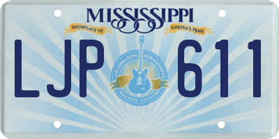 MS license plate LJP611