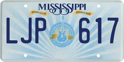 MS license plate LJP617