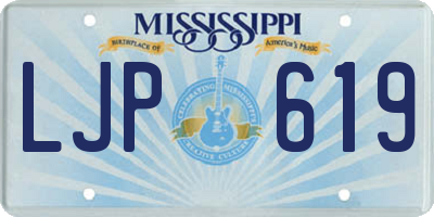 MS license plate LJP619
