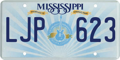 MS license plate LJP623