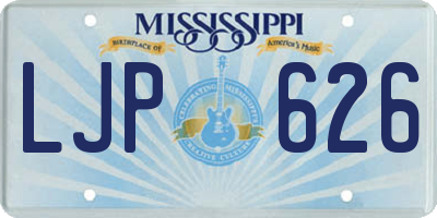 MS license plate LJP626