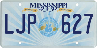 MS license plate LJP627