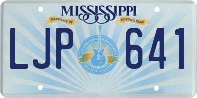 MS license plate LJP641