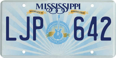 MS license plate LJP642