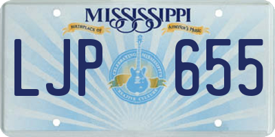 MS license plate LJP655