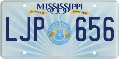 MS license plate LJP656