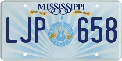 MS license plate LJP658