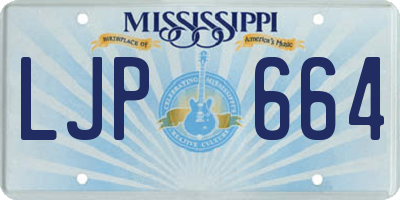 MS license plate LJP664