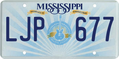 MS license plate LJP677