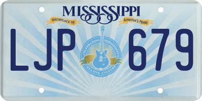 MS license plate LJP679