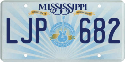 MS license plate LJP682
