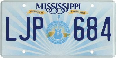 MS license plate LJP684