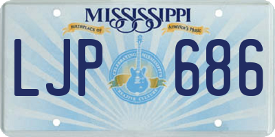 MS license plate LJP686