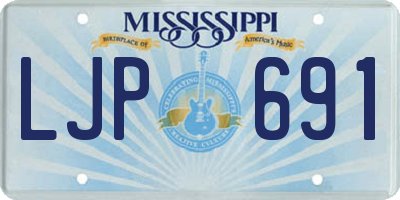 MS license plate LJP691