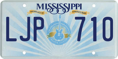MS license plate LJP710
