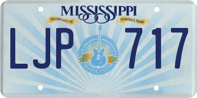 MS license plate LJP717