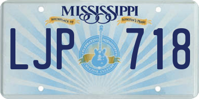 MS license plate LJP718