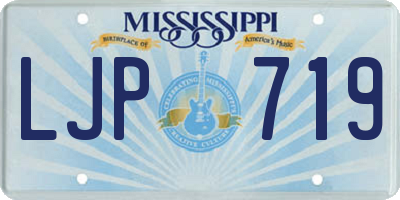 MS license plate LJP719