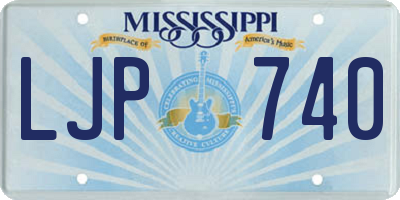 MS license plate LJP740