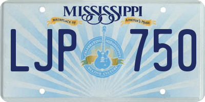 MS license plate LJP750