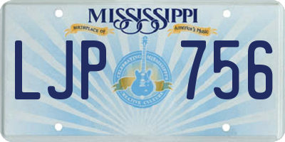 MS license plate LJP756