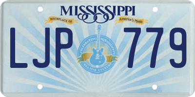 MS license plate LJP779